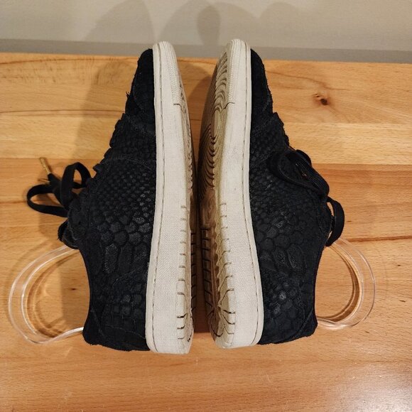 Nike Air Jordan 1 Retro Low NS Black Python Suede Leather Sneakers Women's 8 - Picture 7 of 10